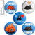 Camping 5 Pack Buttons Pins For Backpack 1 Inch P8-2