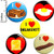 Breakfast Buttons 5 Pack Lapel Pins for Jackets or Backpacks 1 Inch P25-1