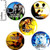 Save The Animals Buttons Backpack Pins or Magnets Endangered Species Awareness 5 Pack 1 Inch E2