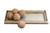 Creative Co-op Decorative Wood & Metal Tray with Handles