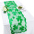 Camlinbo St Patrick s Day Table Runner Green Clovers Print St Patrick s Day Decorations 13x72 Inch Irish Clovers Embroidered Table Runner for Home Irish Party Favor Lucky Day Decoration Table Runner