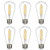 ST64 ST19 Vintage LED Edison Bulbs  8W 80W Equivalent   Daylight White 5000K  Antique LED Filament Light Bulbs  Dimmable  E26 Standard Base  Clear Glass  8W-5000K-6 Pack