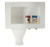 Water-Tite 87374 Left-Hand Wide-Mouth Washing Machine Outlet Box with Brass Quarter-turn Valves Installed, 1/2" PEX Connection, White