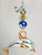 Big Beautiful Lamp Work Dolphin with Colorful Faceted Glass Ceiling Fan Pull Chain
