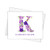 Floral Single Initial Monogram Note Cards with Envelopes  Purple Monogram Stationary Cards and Envelope Set  Personalized Stationery Note Cards  Initial Note Cards  Pack of 10