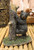 Ebros 5.5 inch  Tall Realistic Black Bear Climbing Tree Trunk Statue Rustic Wildlife Forest Western Cabin Decor Bears Figurine
