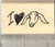 I Love Nubian Goats Rubber Stamp - Wood Mounted