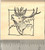 Elk Square Rubber Stamp - Wood Mounted