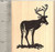 Buck Deer Rubber Stamp - Wood Mounted