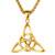 Ineffable Stainless Steel Irish Triquetra Celtic Knot Trinity Pendant Necklace Vintage Pendant Necklace with Chain  gold