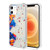 iPhone 12 12 Pro Case  Bling Glitter Sparkle Stars Moon Sequins Shockproof TPU Bumper Protective Case Cover Compatible with iPhone 12 12 Pro 2020-White