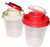 Tupperware Personal Midgets Salt and Pepper Shakers Red and White Seals