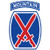US Army - 10th Mountain Division Patch Reflective Decal - 3.5 Inch Tall Full Color Decal On 3M Reflective Material  Sticker