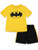 DC Comics Batman Baby Boys Short Sleeve T-Shirt and Mesh Shorts Set Yellow 12M