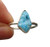 Raw Blue Apatite Sterling Silver Ring Size 9 Crystal Stacking Ring for Women