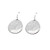 Sterling Silver Lightweight Hammered Disc Teardrop Earrings  medium size