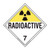 Labelmaster Z-PVAR Radioactive Hazmat Placard, Worded, Permanent Vinyl (Pack of 25)
