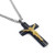 Yeidid International Mens 24 inch  Stainless Steel 6mm Curb Chain Necklace Jesus Christ Crucifix Cross Pendant