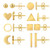8 Pairs Gold Minimalist Geometric Stud Earrings for Women Simple Triangle Square Hexagon Circle Earring Studs Earrings Set for Girls  C Gold 4 Set