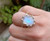 Rainbow Moonstone Silver Ring  Rainbow Moonstone  Moonstone Ring  925 Sterling Silver  Silver Ring  Handmade Jewelry  Size 10 US