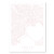 Tokyo Japan Light Pink Minimal Street Map Print  Unframed