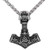 GuoShuang Nordic Stainless Steel Mjolnir Valknut Rune Scandinavian Viking Necklace With Valknut Gift Bag