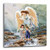 3dRose DPP_4667_2 Guardian Angel Wall Clock, 13 by 13"