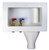 Water-Tite 87359 Right-Hand Wide-Mouth Washing Machine Outlet Box with Brass Quarter-turn Valves Installed, 1/2" PEX Connection, White