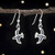 Sterling Silver Peace Dove Earrings - Small  Lightweight - Handmade  Solid .925