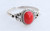 Red Coral Ring 925 Sterling Silver Statement Ring For Women - Size 9 - Stone Gemstone Christmas Gifts Ring Jewelry