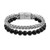 Magna Steel Men s Tiger Eye Stone Beads and Stainless Steel Franco Chain Bracelet with Magnetic Clasp  Black Onyx  Franco Magna Steel Men s Tiger Eye Stone Beads and Stainless Steel Franco Chain Bracelet with Magnetic Clasp  Black Onyx  Franco