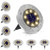 LightingWill Solar Ground Lights  8 LED Warm Light Outdoor Waterproof In-ground Lights  Solar Garden Lights  Landscape Lights for Pathway  Yard Deck Walkway?8 Pack