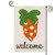 AVOIN Welcome Watercolor Polka Dot Carrot Garden Flag Vertical Double Sized  Spring Easter Holiday Yard Outdoor Decoration 12.5 x 18 Inch