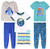 Boys  6-Piece Snug-Fit Cotton Pajama Set Sleepwear  Robots  12