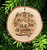 For Unto Us A Child Is Born To Us A Son Is Given Isaiah 9 6 Live Edge Wood Christmas Ornament with personalized text on back