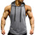 COOFANDY Men s Workout Hooded Tank Tops Sleeveless Gym Hoodie Bodybuilding Muscle Cut Off T-Shirts with Pockets  Grey  Medium