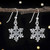 Sterling Silver Snowflake Earrings - Handmade  Solid .925