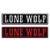 Lone Wolf Embroidered Patch Iron on Sew on. Size  9 7 x 2 3 cm  3 8? x 0 9? .  b227