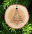 For Unto You Is Born This Day Live Edge Wood Christmas Ornament with personalized text on back