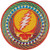 Grateful Dead Orange Sunshine Steal Your Face Patch - Iron On or Sew On  3.5 inch