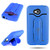 LG Optimus L70 Exceed 2 Realm Pulse Ultimate 2 L41C Hybrid Phone Case by CoverON Shockproof Protective Hybrid Cover with Snap Ring Kickstand  Blue