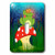 3dRose LLC lsp_63023_1 Frog On A Mushroom with Sunset Single Toggle Switch