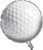 Creative Converting Sports Fanatic Golf Metallic Balloon, White