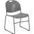 Flash Furniture HERCULES Series 880 lb. Capacity Gray Ultra Compact Stack Chair with Black Frame