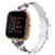 TSAAGAN Pattern Printed Slim Silicone Band Compatible with Fitbit Versa 2 Versa Versa Lite  Fadeless Floral Thin Replacement Strap Wristband for Fitbit Versa 2 Smart Watch  Small  White Rose