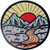 Embroidered Patches  Round Shape Sunrise Nature Theme Iron On Sew On Applique Emblem