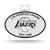 NBA Rico Industries Black and White Team Logo Oval Sticker  Los Angeles Lakers