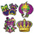 Mardi Gras Cutouts Party Accessory  1 count   4 Pkg