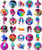 30 x Edible Cupcake Toppers  Trolls Movie Party Collection of Edible Cake Decorations | Uncut Edible Prints on Wafer Sheet