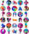 30 x Edible Cupcake Toppers  Trolls Movie Party Collection of Edible Cake Decorations | Uncut Edible Prints on Wafer Sheet